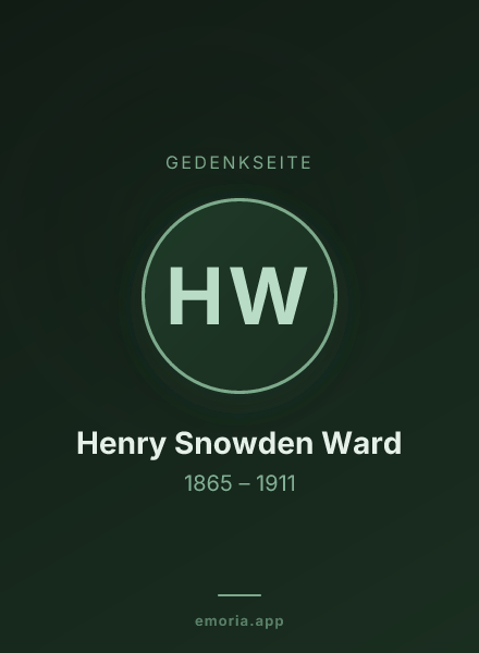 Gedenkportrait von Henry Snowden Ward