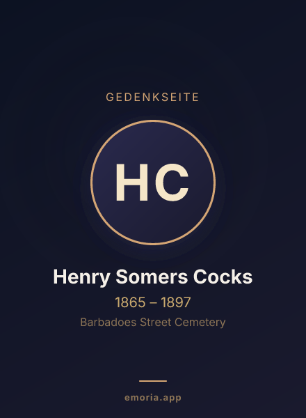Gedenkportrait von Henry Somers Cocks