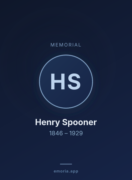 Memorial portrait of Henry Spooner