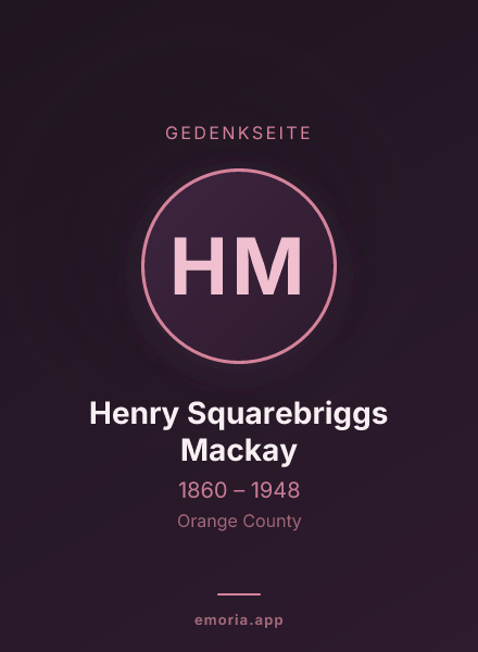 Gedenkportrait von Henry Squarebriggs Mackay