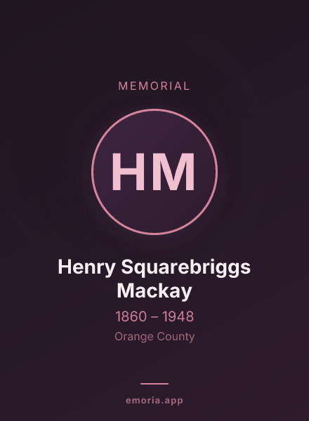 Memorial portrait of Henry Squarebriggs Mackay