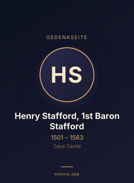 Gedenkportrait von Henry Stafford, 1st Baron Stafford