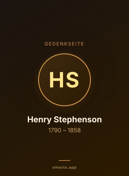 Gedenkportrait von Henry Stephenson