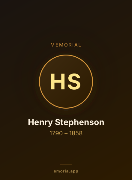 Memorial portrait of Henry Stephenson