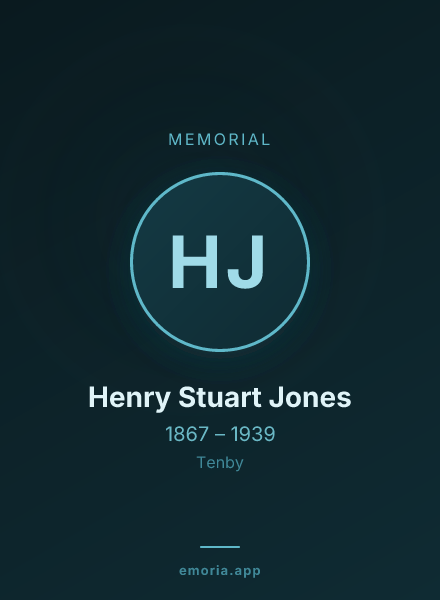 Memorial portrait of Henry Stuart Jones