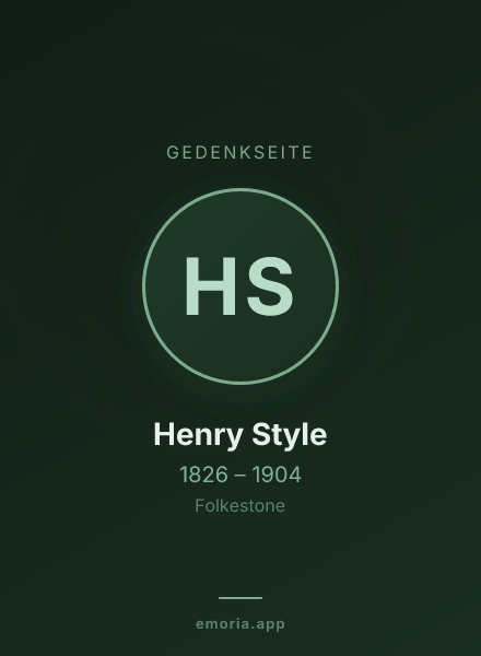 Gedenkportrait von Henry Style