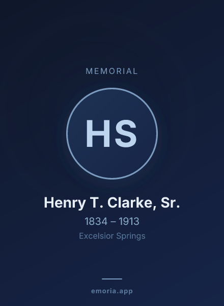 Memorial portrait of Henry T. Clarke, Sr.