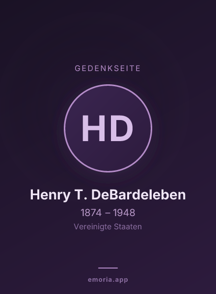 Gedenkportrait von Henry T. DeBardeleben