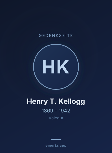 Gedenkportrait von Henry T. Kellogg
