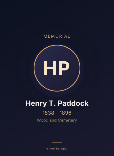 Memorial portrait of Henry T. Paddock