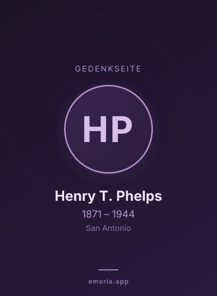 Gedenkportrait von Henry T. Phelps