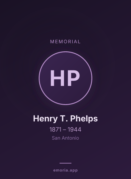 Memorial portrait of Henry T. Phelps