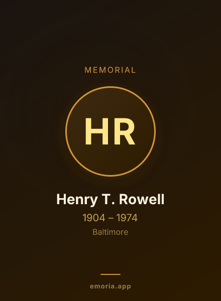 Memorial portrait of Henry T. Rowell