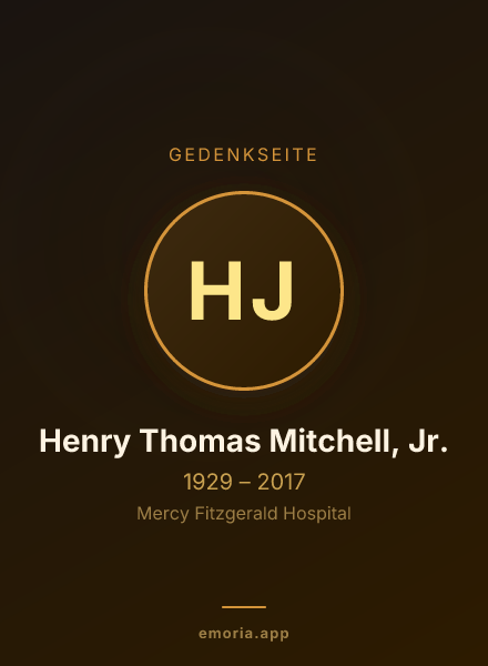 Gedenkportrait von Henry Thomas Mitchell, Jr.