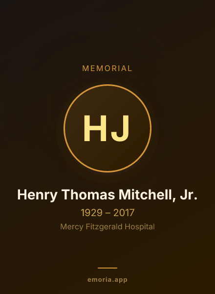 Memorial portrait of Henry Thomas Mitchell, Jr.