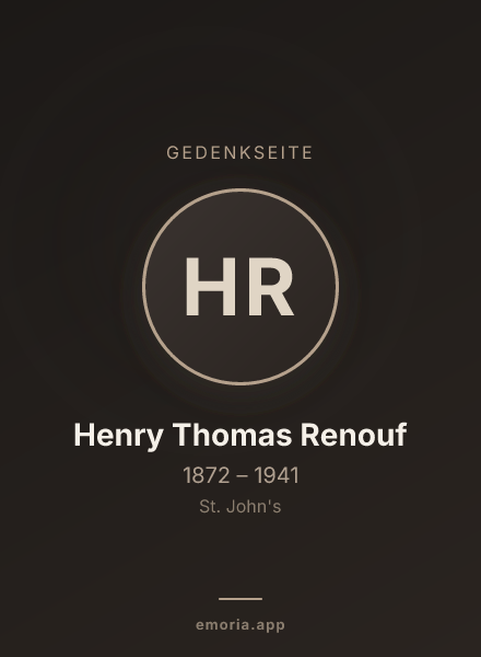 Gedenkportrait von Henry Thomas Renouf