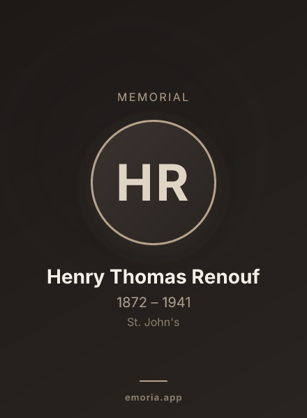 Memorial portrait of Henry Thomas Renouf