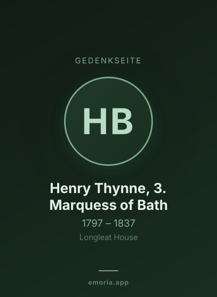 Gedenkportrait von Henry Thynne, 3. Marquess of Bath