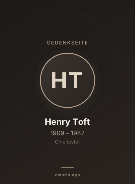 Gedenkportrait von Henry Toft