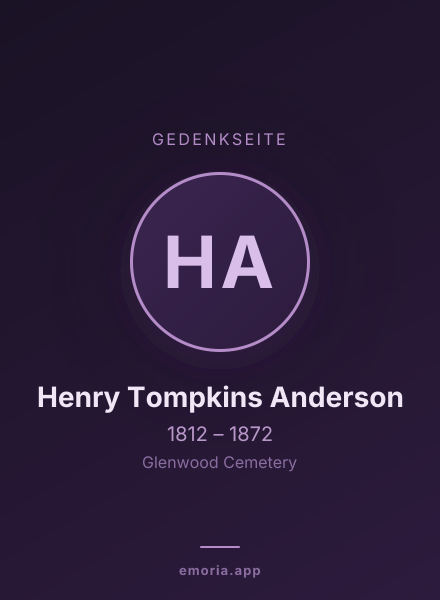 Gedenkportrait von Henry Tompkins Anderson