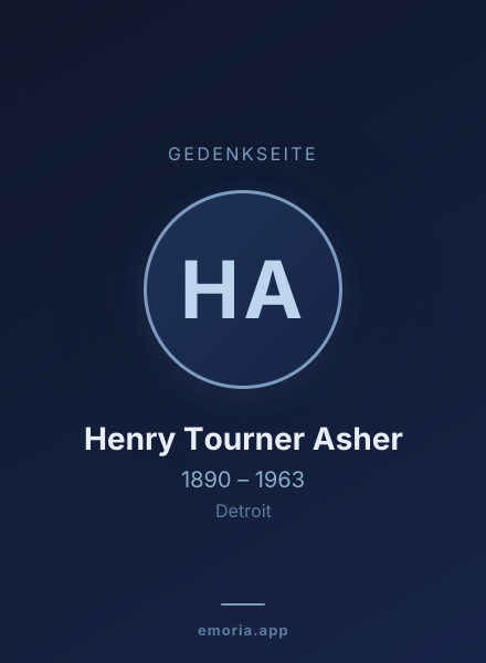 Gedenkportrait von Henry Tourner Asher