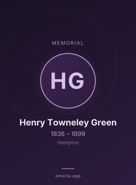 Memorial portrait of Henry Towneley Green