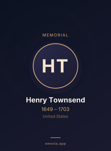 Memorial portrait of Henry Townsend