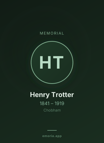 Memorial portrait of Henry Trotter