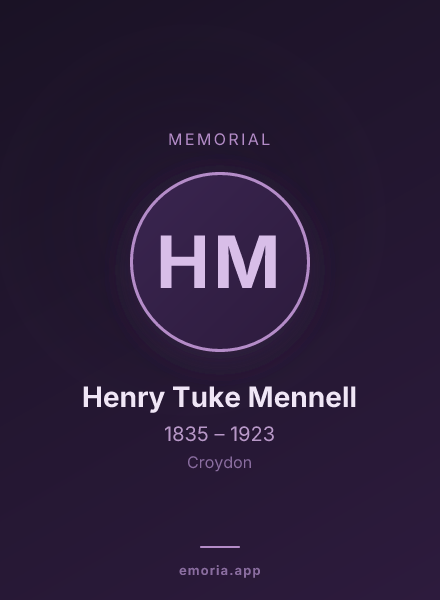 Memorial portrait of Henry Tuke Mennell