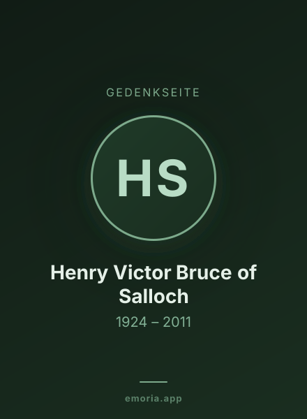 Gedenkportrait von Henry Victor Bruce of Salloch