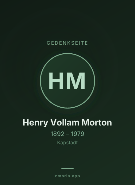 Gedenkportrait von Henry Vollam Morton