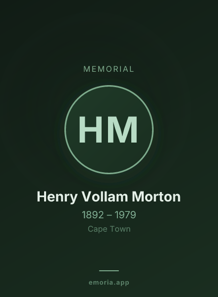Memorial portrait of Henry Vollam Morton
