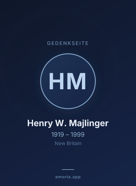 Gedenkportrait von Henry W. Majlinger