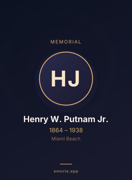 Memorial portrait of Henry W. Putnam Jr.