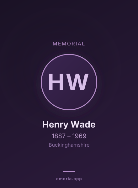Memorial portrait of Henry Wade