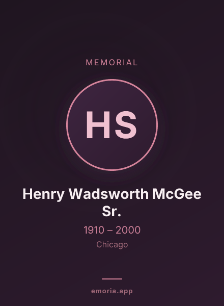 Memorial portrait of Henry Wadsworth McGee Sr.