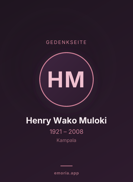 Gedenkportrait von Henry Wako Muloki