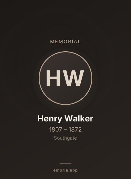 Memorial portrait of Henry Walker