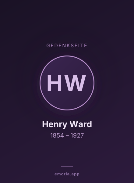 Gedenkportrait von Henry Ward