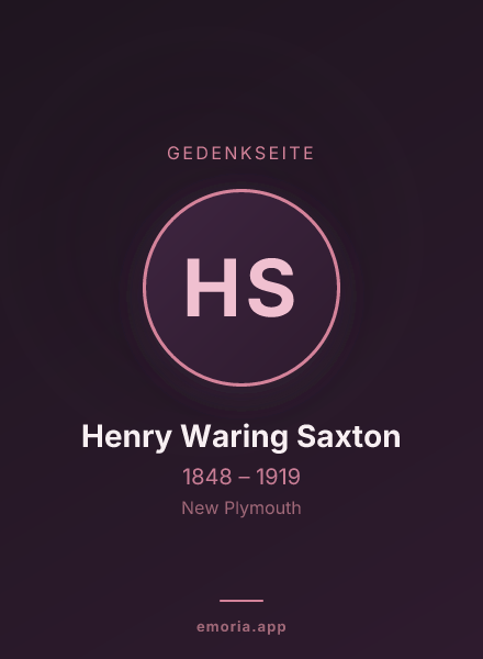 Gedenkportrait von Henry Waring Saxton