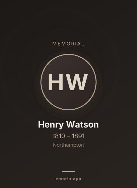 Memorial portrait of Henry Watson