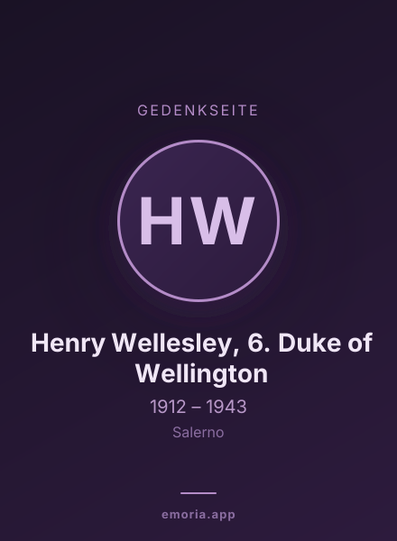 Gedenkportrait von Henry Wellesley, 6. Duke of Wellington