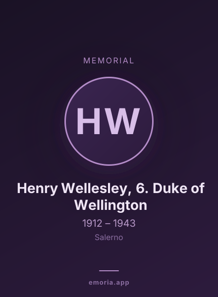 Memorial portrait of Henry Wellesley, 6. Duke of Wellington