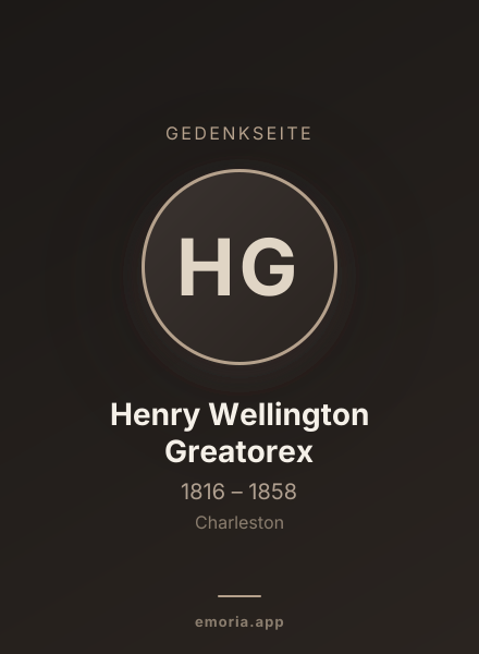 Gedenkportrait von Henry Wellington Greatorex