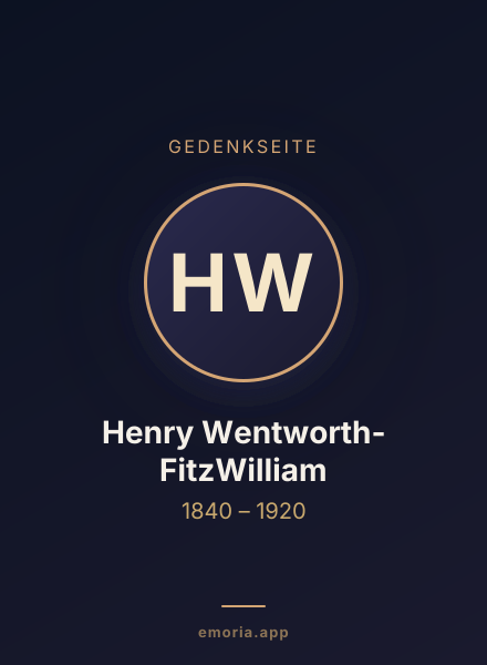 Gedenkportrait von Henry Wentworth-FitzWilliam