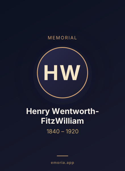 Memorial portrait of Henry Wentworth-FitzWilliam