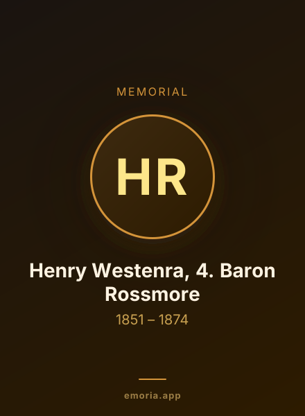 Memorial portrait of Henry Westenra, 4. Baron Rossmore