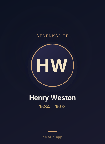 Gedenkportrait von Henry Weston