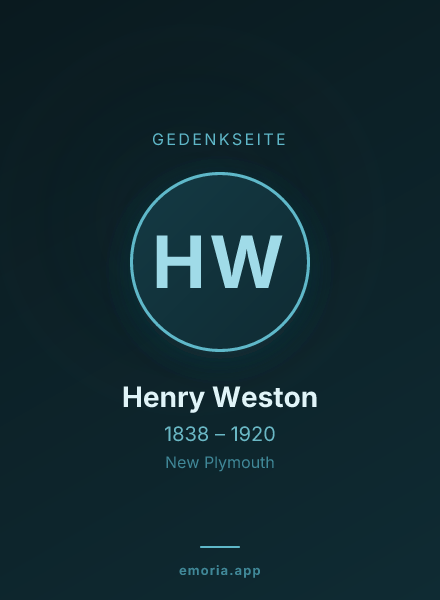 Gedenkportrait von Henry Weston
