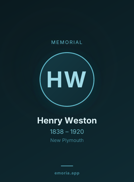Memorial portrait of Henry Weston